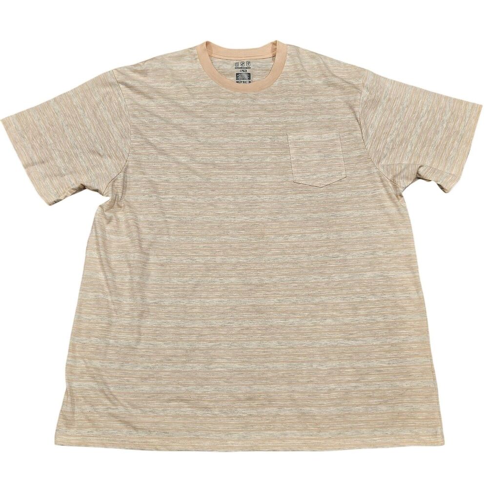 Champs Sports Gear Men's Crew Neck Striped Casual Short Sleeve T-Shirt Size XL